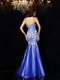 Sheath/Column Sweetheart Beading Sleeveless Long Net Dresses TPP0002891