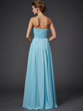 Sheath/Column Strapless Beading Sleeveless Long Chiffon Dresses TPP0003617