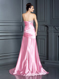 Trumpet/Mermaid Sweetheart Beading Sleeveless Long Elastic Woven Satin Dresses TPP0004327