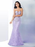 Trumpet/Mermaid Sweetheart Beading Sleeveless Long Lace Dresses TPP0002524