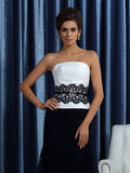 Sheath/Column Strapless Lace Sleeveless Short Taffeta Mother of the Bride Dresses TPP0007415