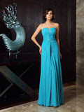 Sheath/Column Sweetheart Beading Sleeveless Long Chiffon Mother of the Bride Dresses TPP0007342