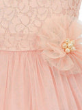 A-line/Princess Scoop Sleeveless Tulle Sash/Ribbon/Belt Ankle-Length Flower Girl Dresses TPP0007736