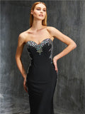 Sheath/Column Sweetheart Sequin Sleeveless Spandex Sweep/Brush Train Dresses TPP0002883