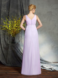 Sheath/Column V-neck Applique Sleeveless Long Chiffon Mother of the Bride Dresses TPP0007377