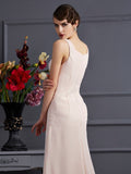 Sheath/Column Square Sleeveless Long Chiffon Mother of the Bride Dresses TPP0007276