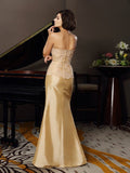 Trumpet/Mermaid Sweetheart Lace Sleeveless Long Taffeta Mother of the Bride Dresses TPP0007208