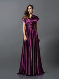 A-Line/Princess Pleats Sleeveless Long Silk like Satin Bridesmaid Dresses TPP0004905