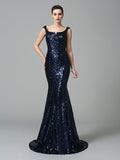 Trumpet/Mermaid Straps Sleeveless Long Sequins Dresses TPP0009103