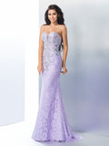 Trumpet/Mermaid Sweetheart Beading Sleeveless Long Lace Dresses TPP0002524