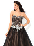 Ball Gown Sweetheart Beading Sleeveless Long Net Quinceanera Dresses TPP0002366