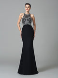 Trumpet/Mermaid Jewel Rhinestone Sleeveless Long Chiffon Dresses TPP0002601