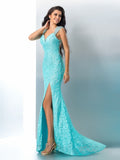 Trumpet/Mermaid Sweetheart Beading Sleeveless Long Lace Dresses TPP0002466