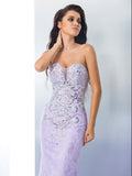 Trumpet/Mermaid Sweetheart Beading Sleeveless Long Lace Dresses TPP0002524